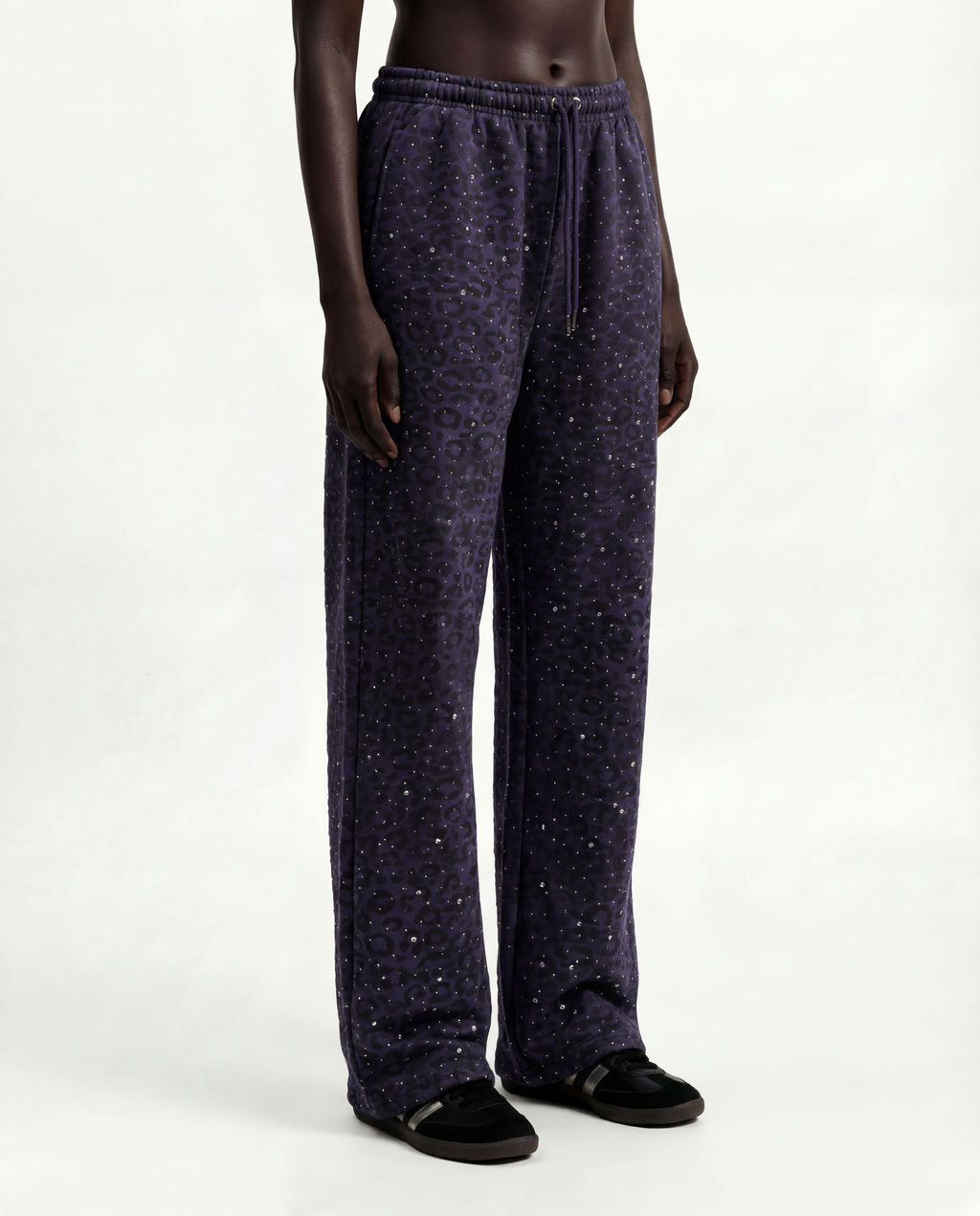 “Stardust” Purple Diamond Cheetah Sweatpants