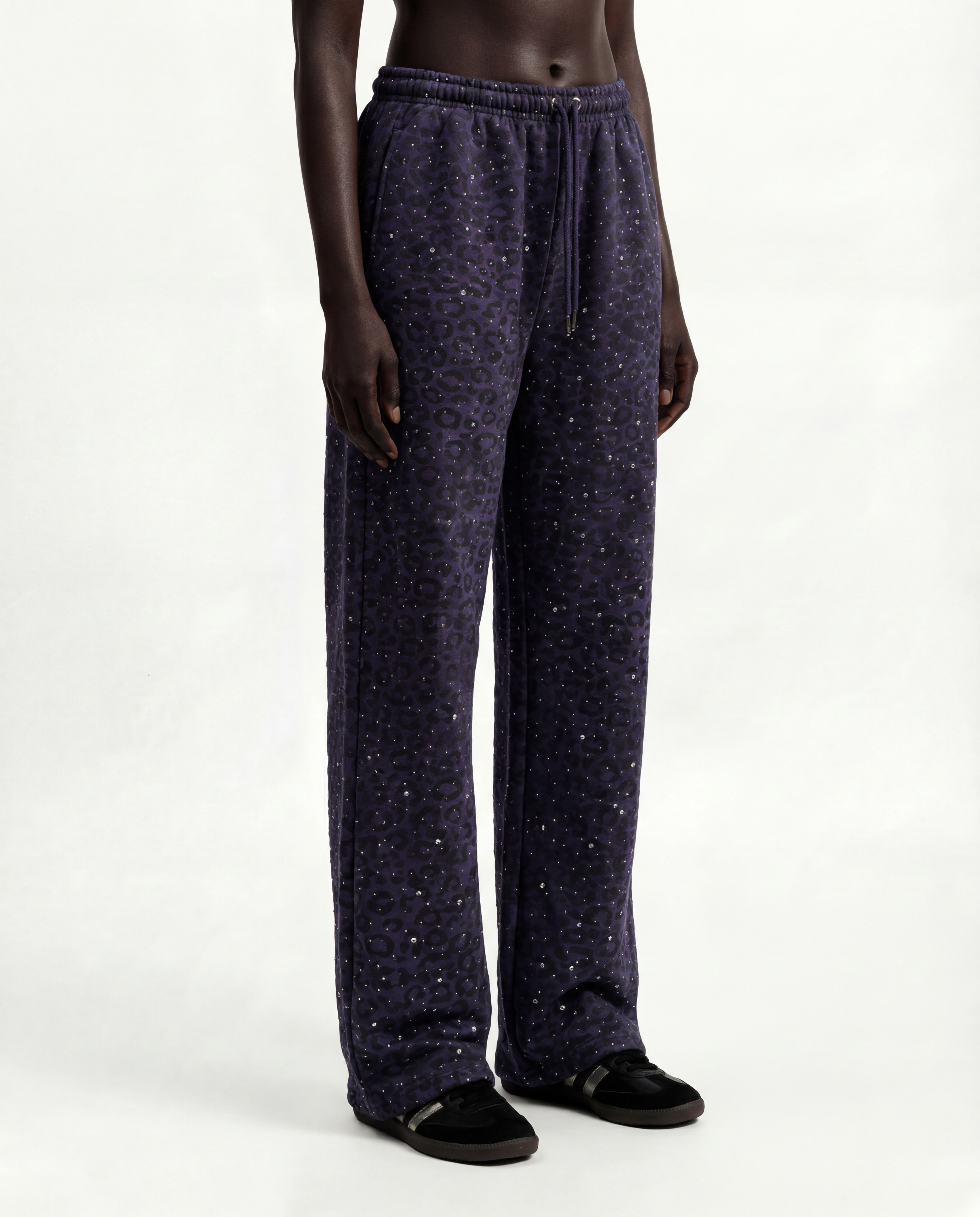 “Stardust” Purple Diamond Cheetah Sweatpants
