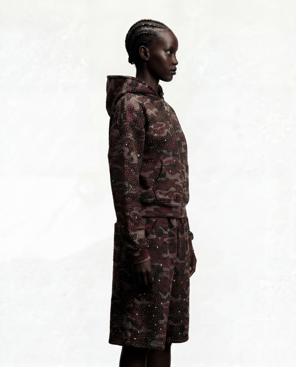 Pink Camouflage Diamond Zip-Up