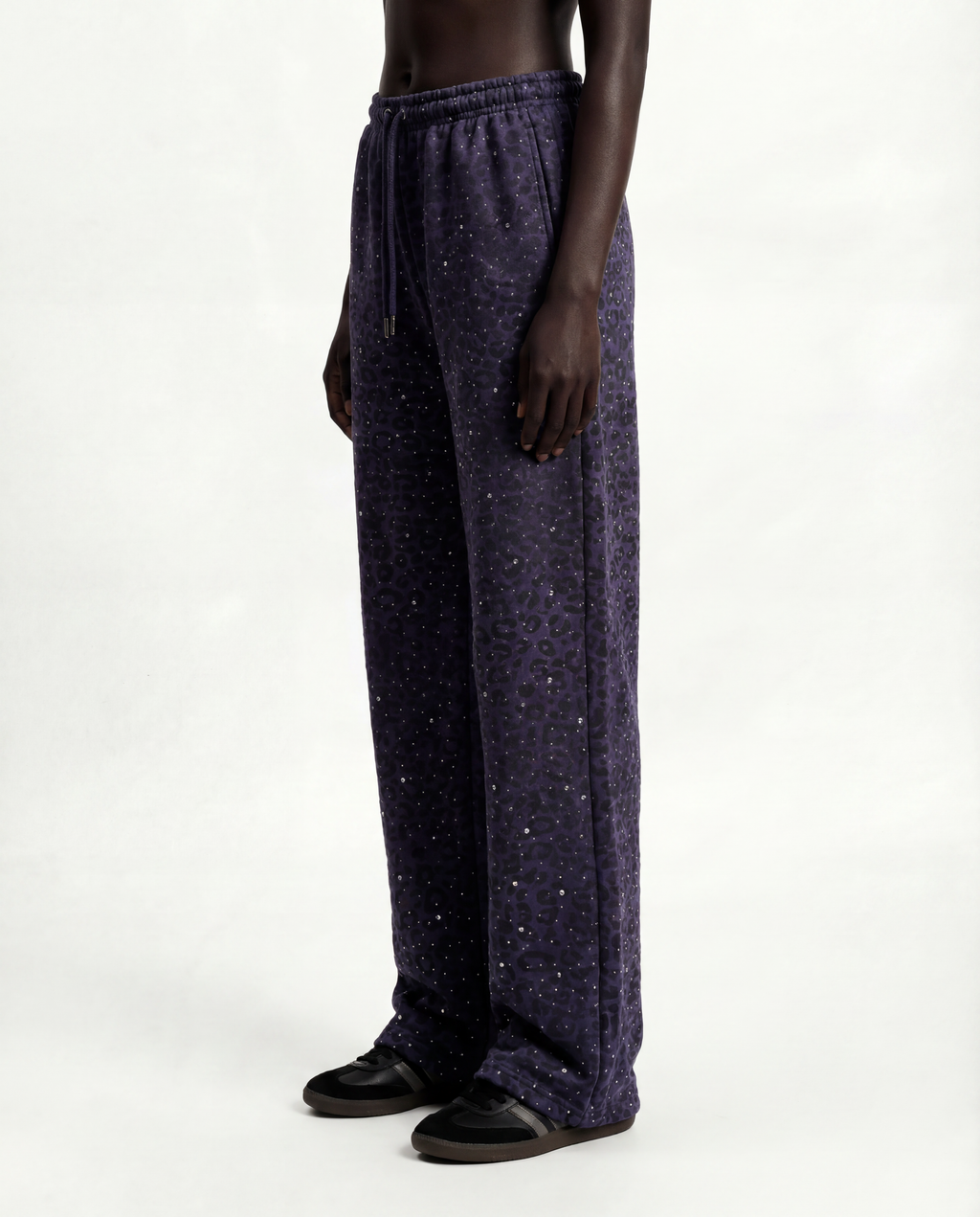 “Stardust” Purple Diamond Cheetah Sweatpants