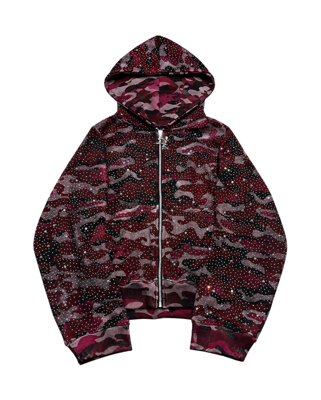 Pink Camouflage Diamond Zip-Up