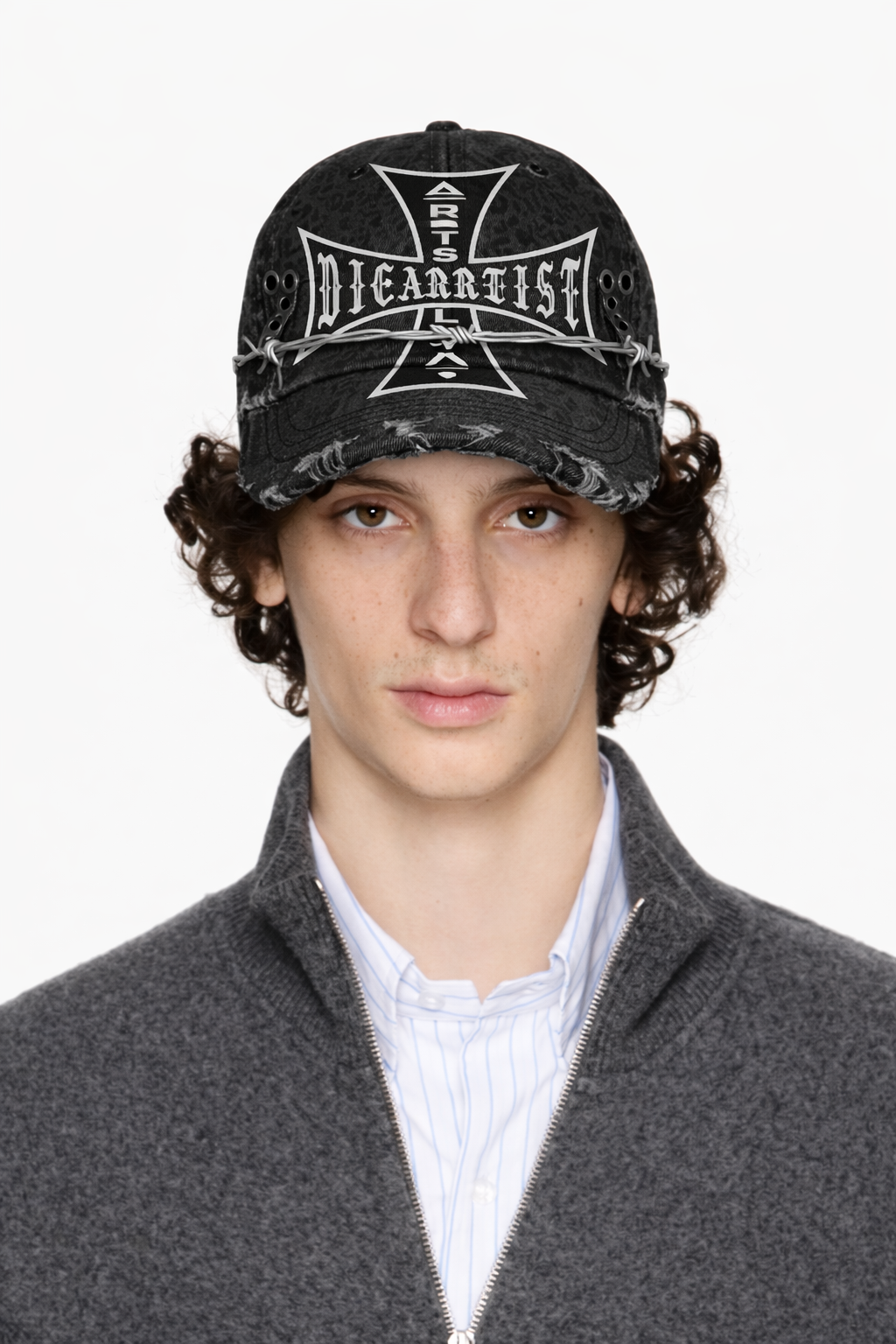 “Destroyed” Cheetah Print Cap