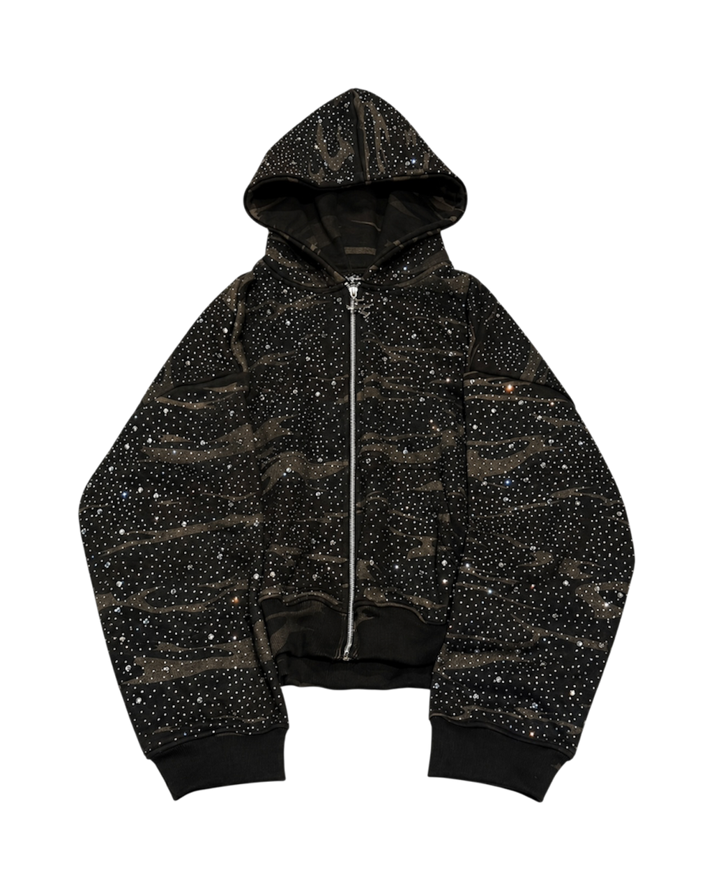 Green Camouflage Diamond Zip-Up