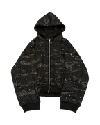 Green Camouflage Diamond Zip-Up