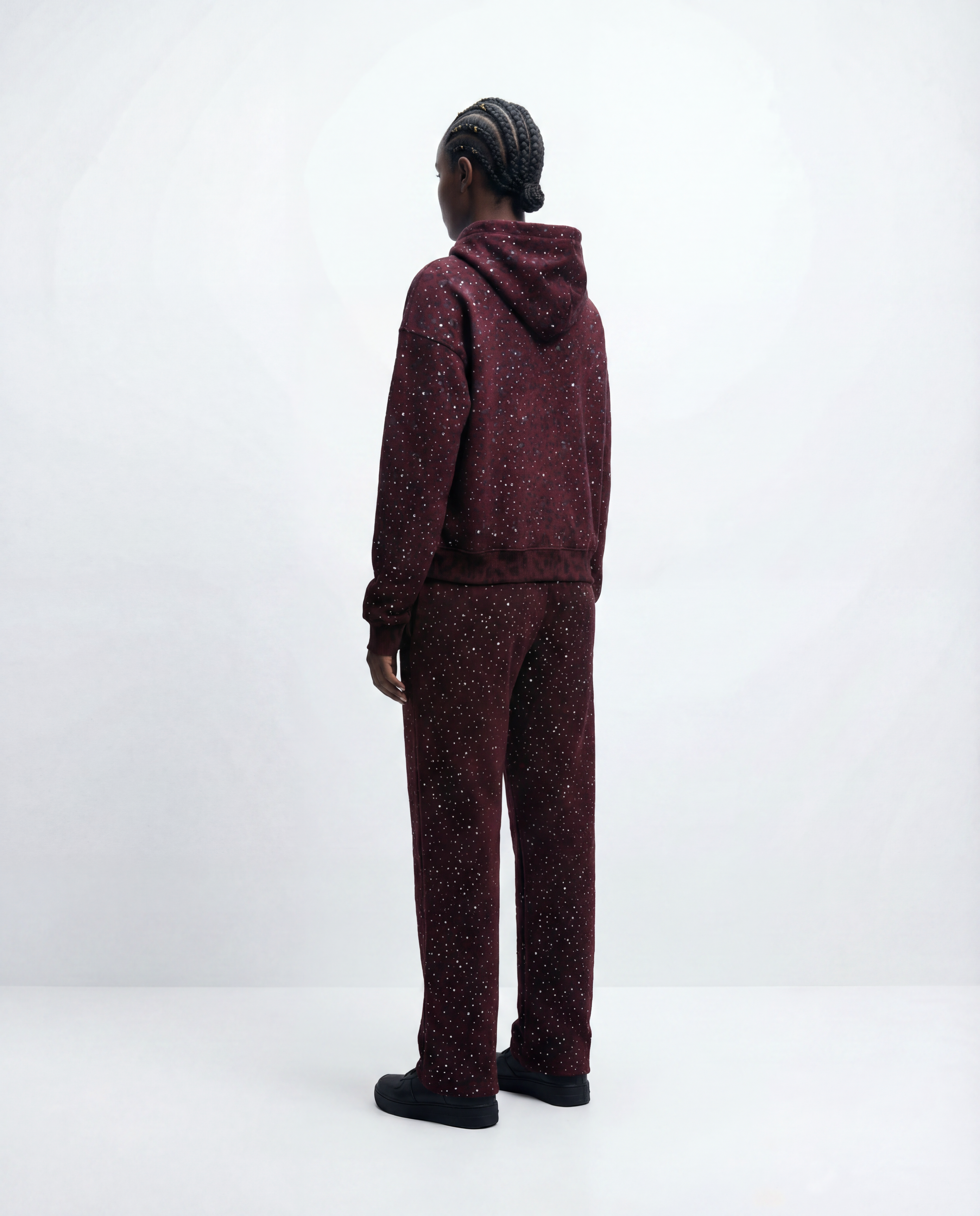 “Stardust” Red Diamond Cheetah Sweatpants