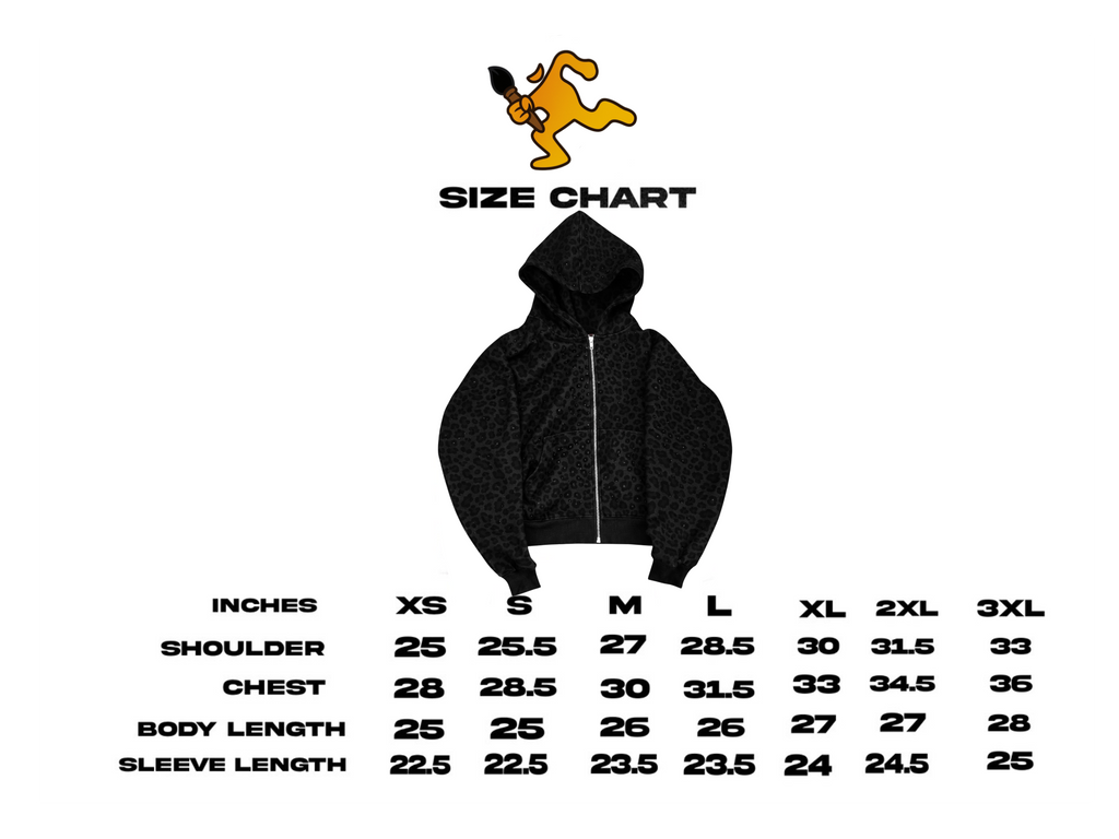 “Stardust” Black Diamond Cheetah Zip-Up