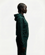 “Stardust” Turquoise Diamond Cheetah Zip-Up