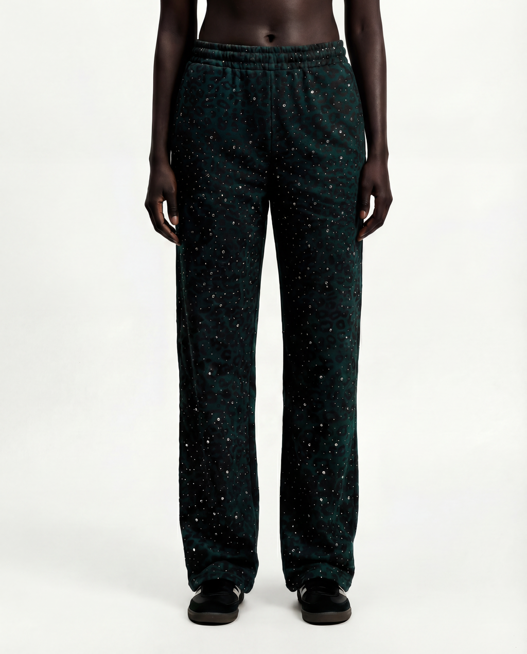 “Stardust” Turquoise Diamond Cheetah Sweatpants