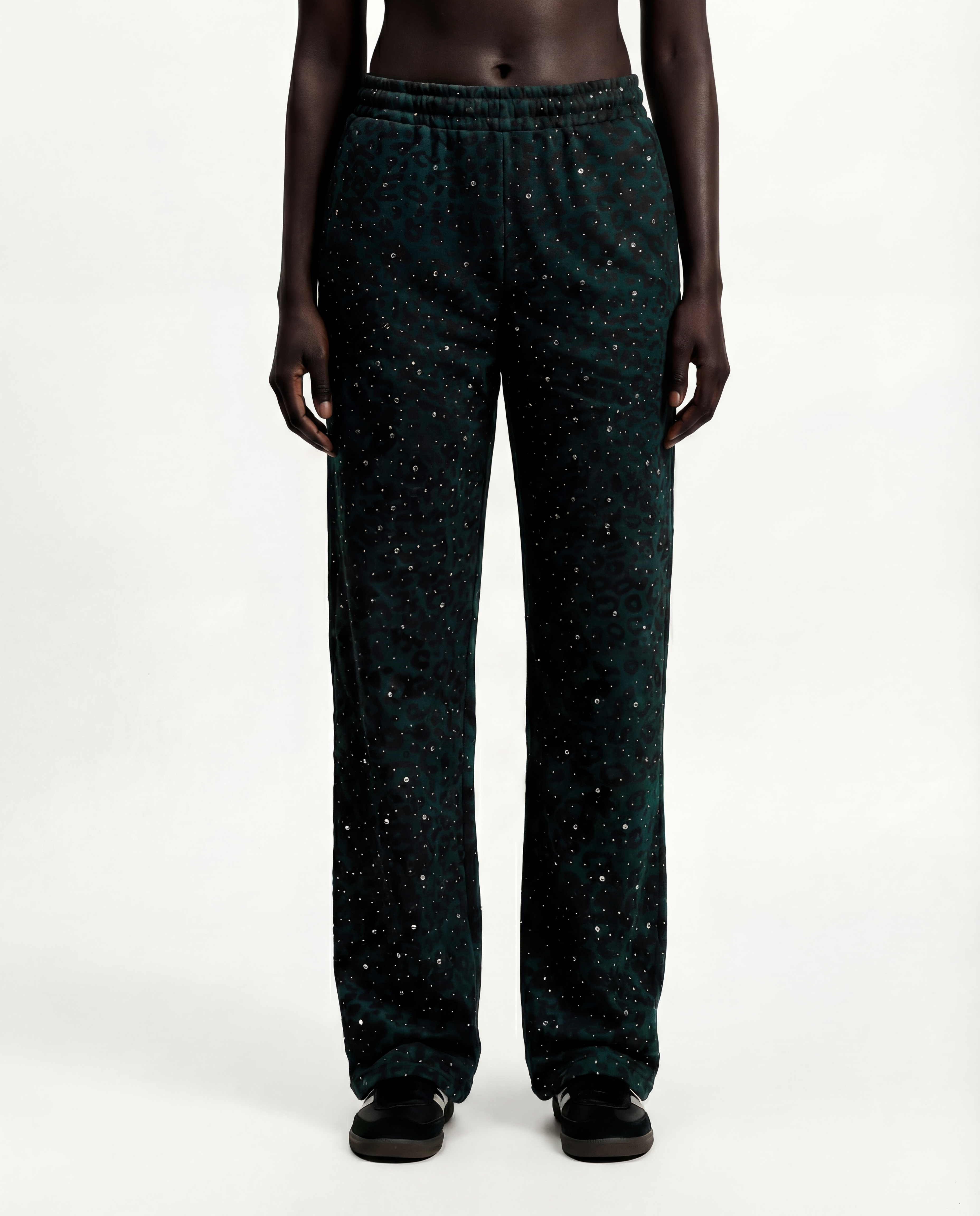 “Stardust” Turquoise Diamond Cheetah Sweatpants