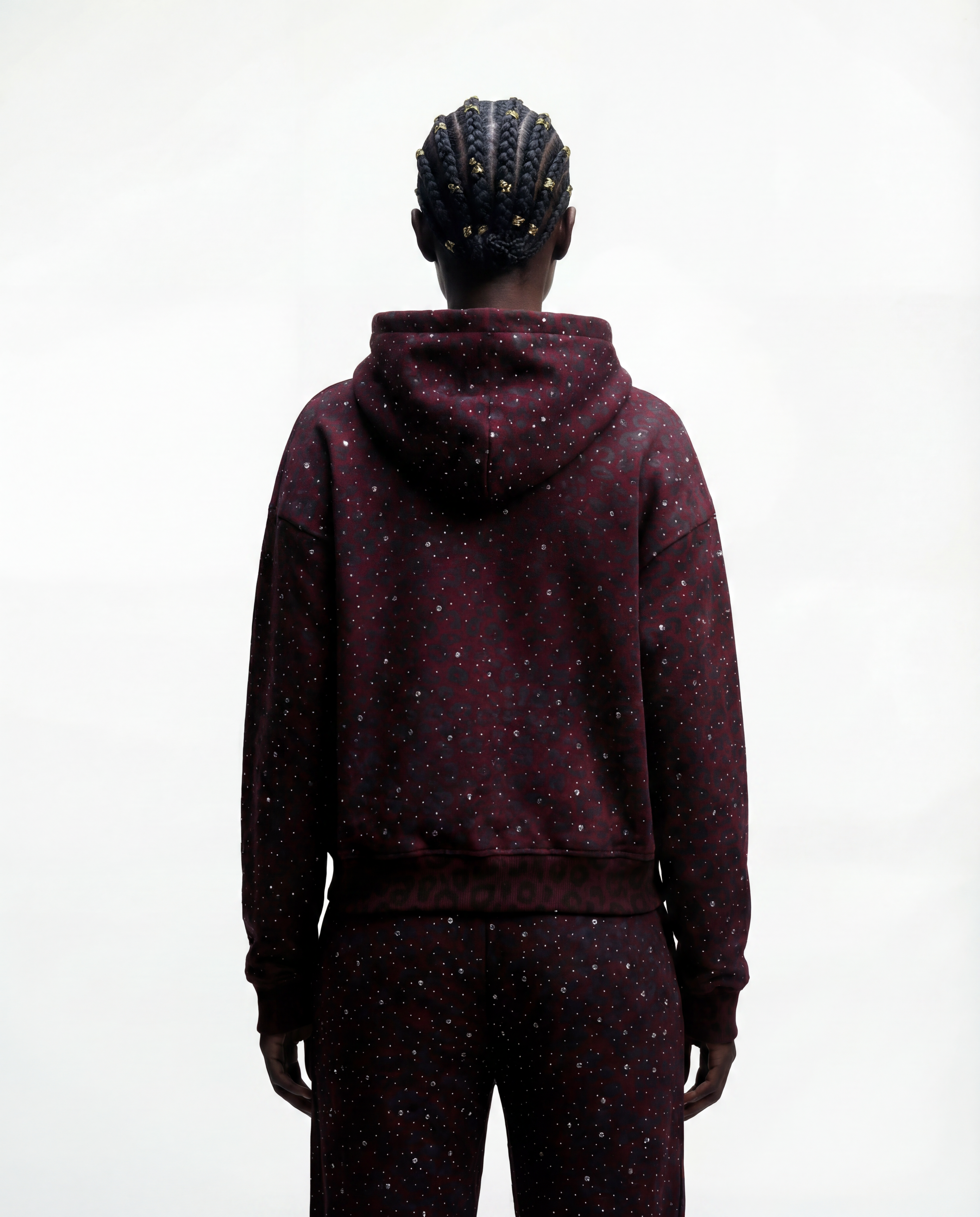 “Stardust” Red Diamond Cheetah Zip-Up