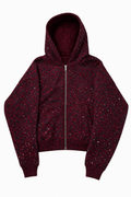 “Stardust” Red Diamond Cheetah Zip-Up
