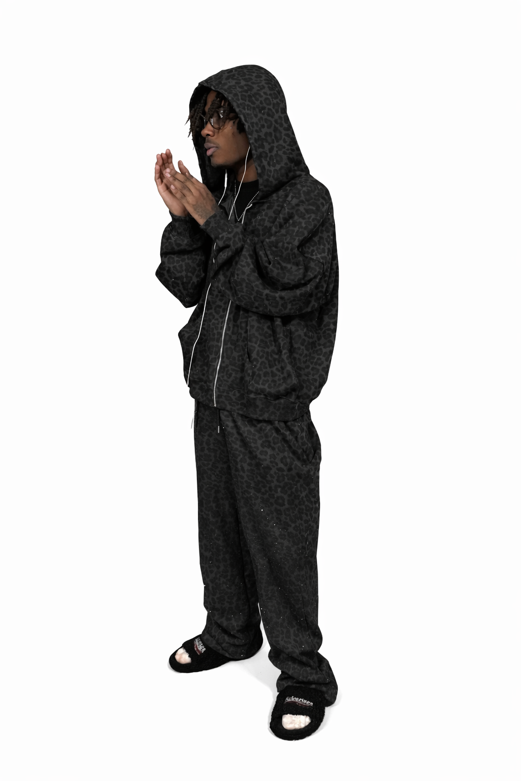 “Stardust” Black Diamond Cheetah Sweatpants