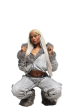 “Stardust” White Diamond Cheetah Zip-Up