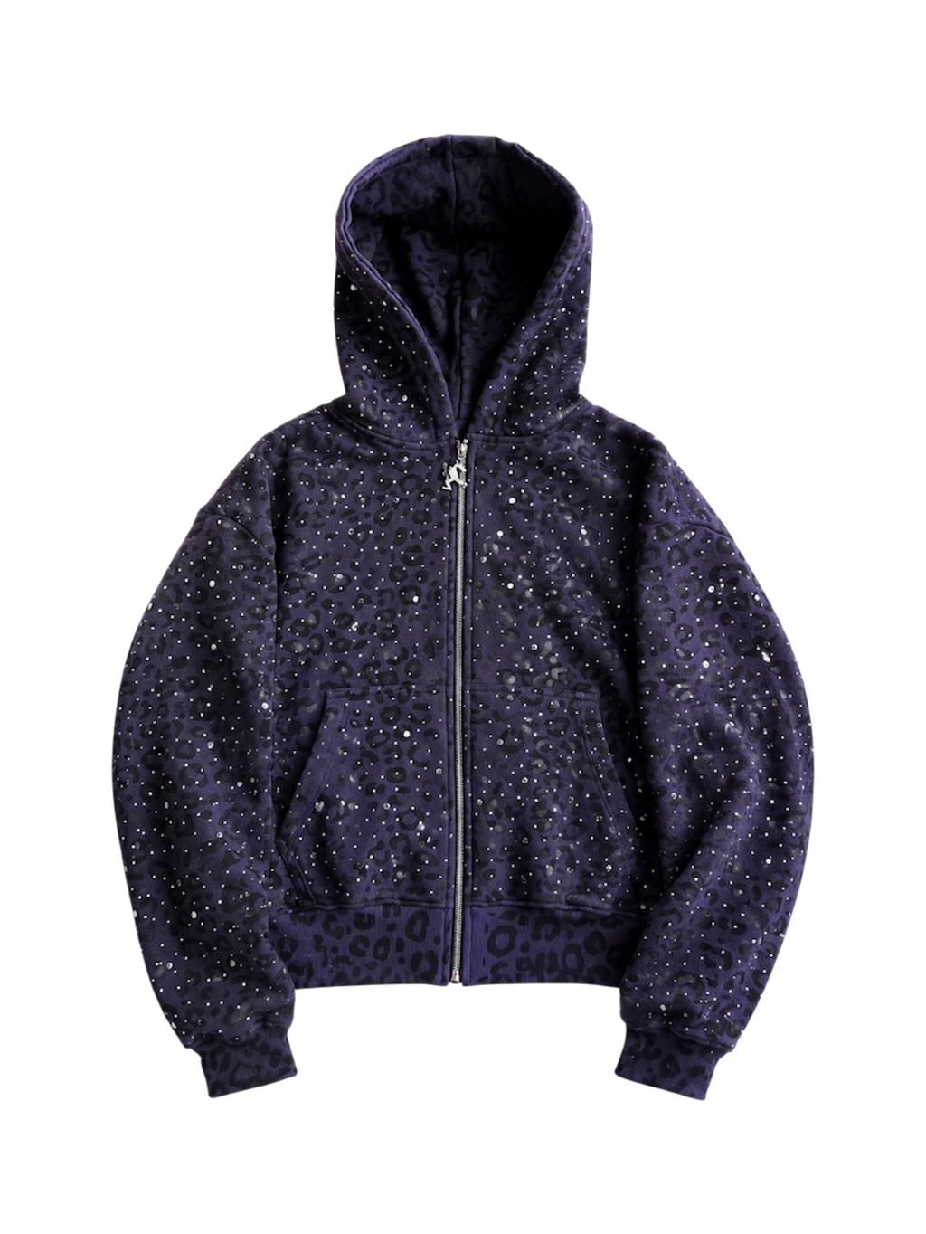 “Stardust” Purple Diamond Cheetah Zip-Up