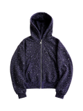 “Stardust” Purple Diamond Cheetah Zip-Up