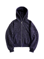 “Stardust” Purple Diamond Cheetah Zip-Up