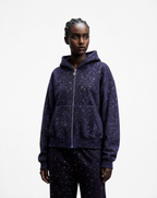 “Stardust” Purple Diamond Cheetah Zip-Up