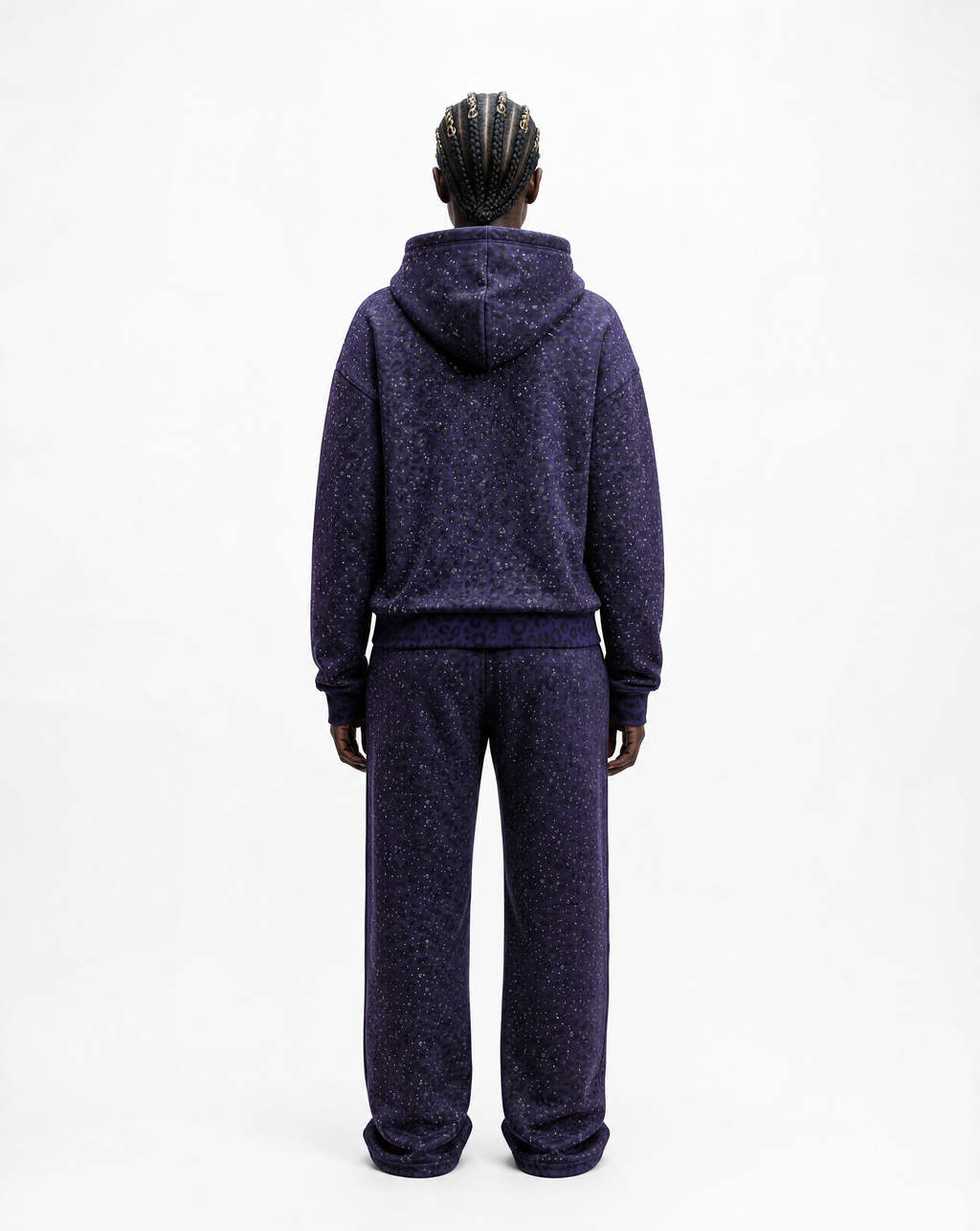 “Stardust” Purple Diamond Cheetah Zip-Up