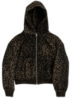 “Stardust” Brown Diamond Cheetah Zip-Up