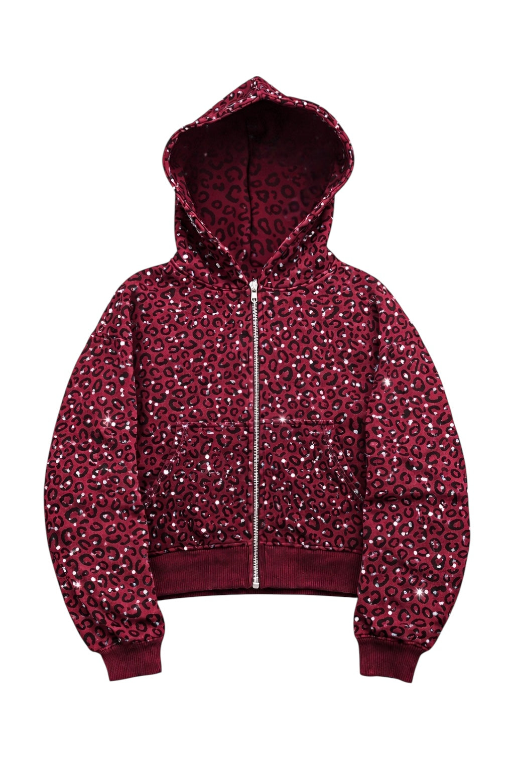 “Stardust” Pink Diamond Cheetah Zip-Up