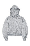 “Stardust” White Diamond Cheetah Zip-Up