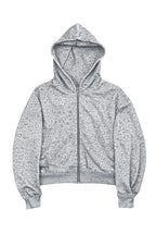 “Stardust” White Diamond Cheetah Zip-Up