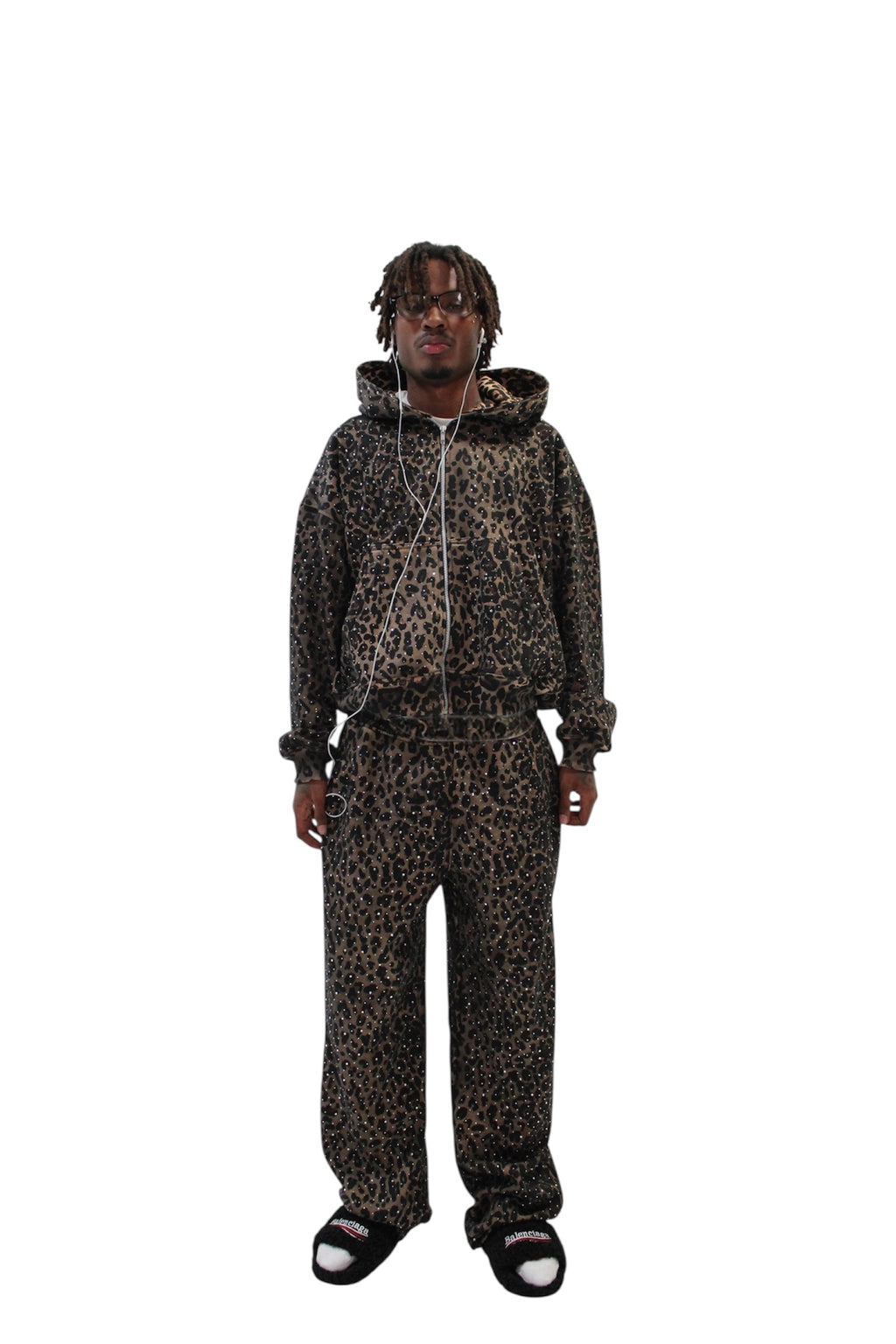 “Stardust” Brown Diamond Cheetah Zip-Up
