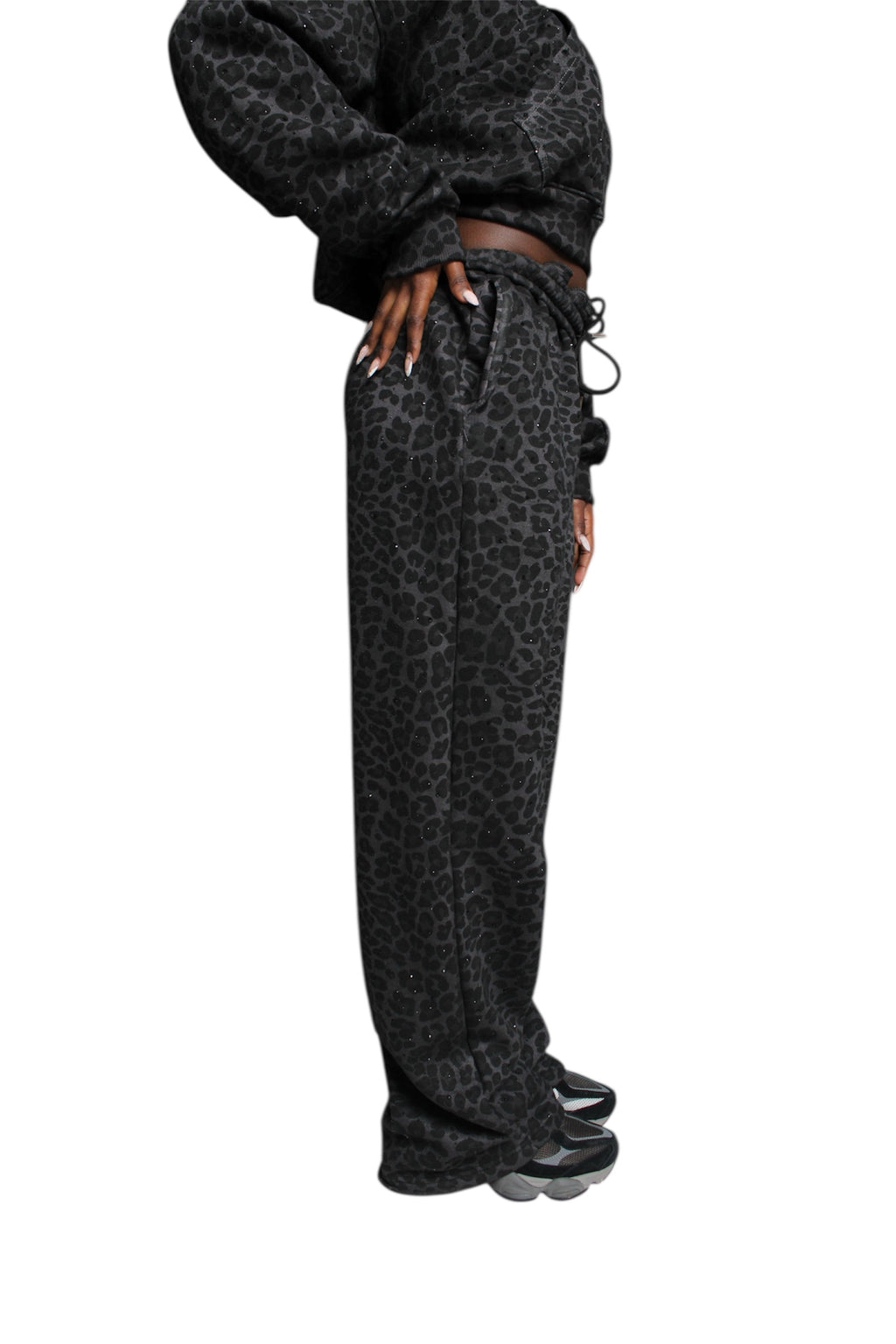 “Stardust” Black Diamond Cheetah Sweatpants