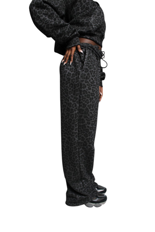 “Stardust” Black Diamond Cheetah Sweatpants