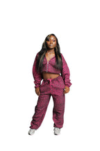 “Stardust” Pink Diamond Cheetah Sweatpants
