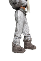 “Stardust” White Diamond Cheetah Sweatpants