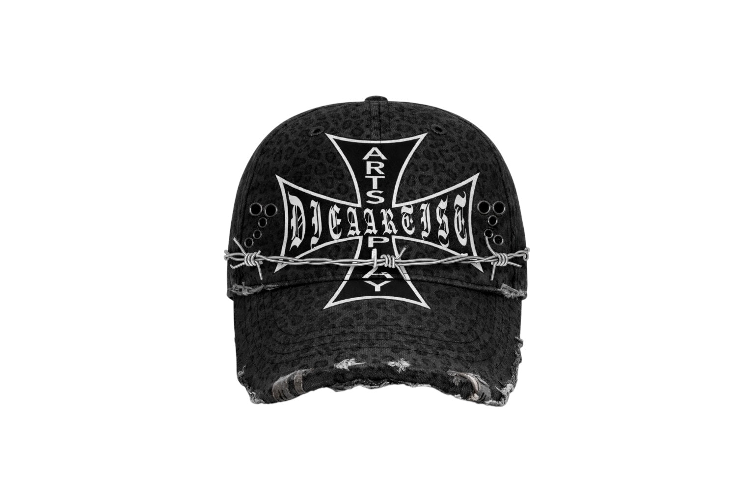 “Destroyed” Cheetah Print Cap